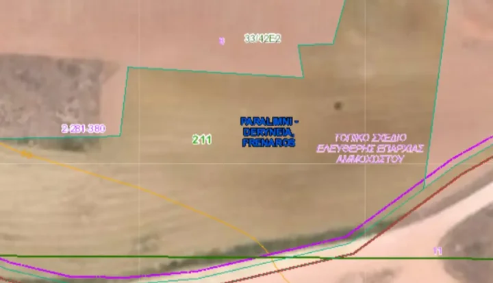 Plot of land for rent 7064 m² in Famagusta, Frenaros
