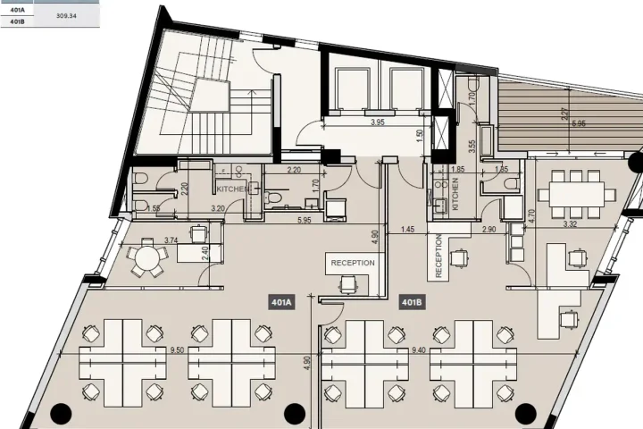 Office 309 m² for rent in Limassol, Limassol - Kapsalos