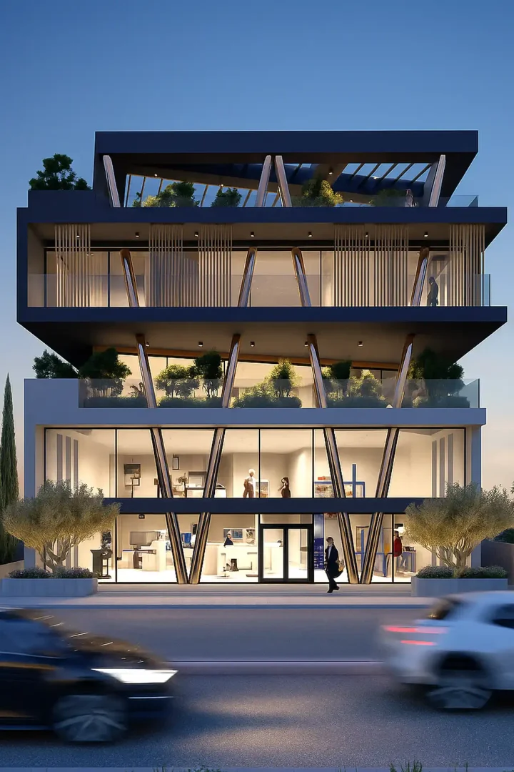 Office 1580 m² for rent in Limassol, Kato Polemidia